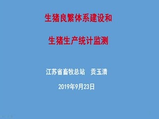 全省防控非洲猪瘟恢复生猪产能远程培训-中