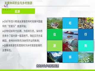 休闲农业乡村旅游的起源、发展历...