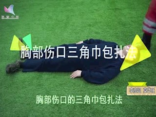 全书视频--胸部伤口三角巾包扎法
